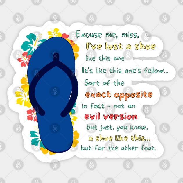 I've Lost a Shoe Aldous Snow Sticker by Nostalgia*Stuff